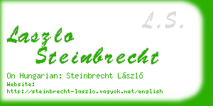 laszlo steinbrecht business card